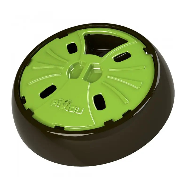 Aikiou Comedero Interactivo Redondo Marron Verde Perros
