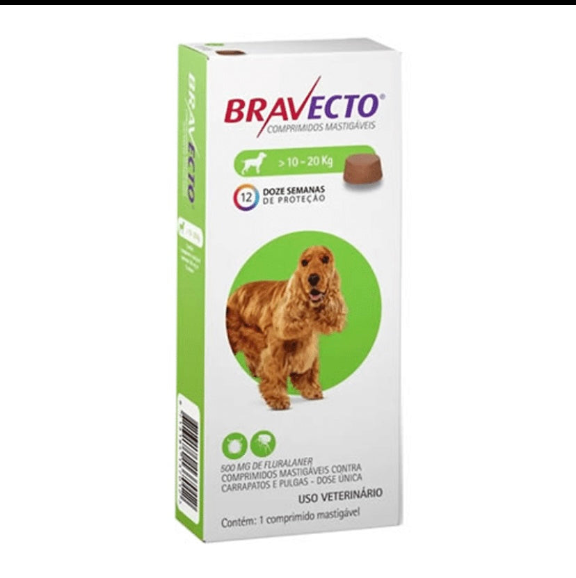 Bravecto perro 500 mg 10- 20 kg