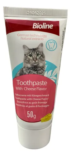 Pasta Dental Para Gatos Sabor Queso Bioline 50g