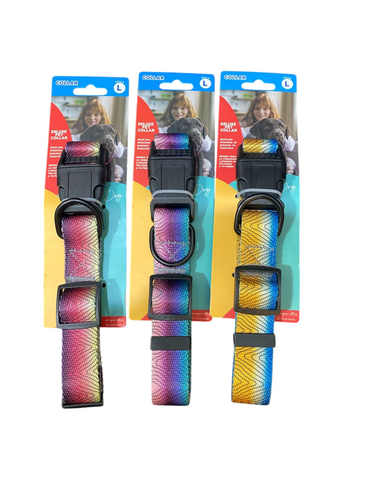 Collar para perros - 2,5 cm talla L. Diseños Surtidos