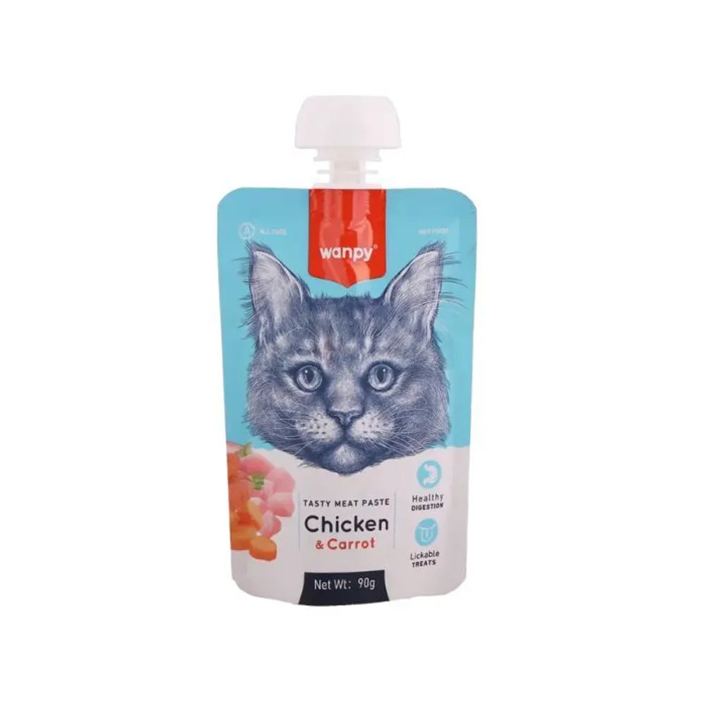 Wanpy Tasty Meat Paste Cat Tuna, Chicken and Carrot 90g