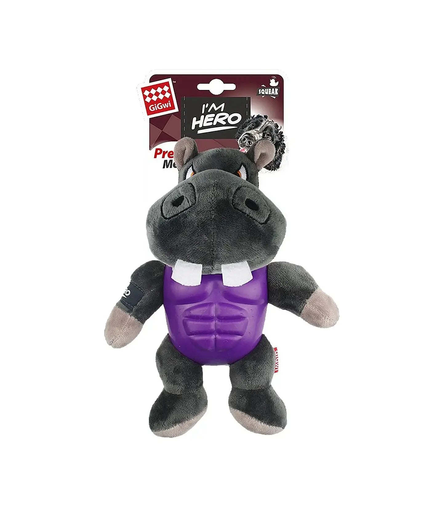 Gigwi Hero Squeak Hipopotamo
