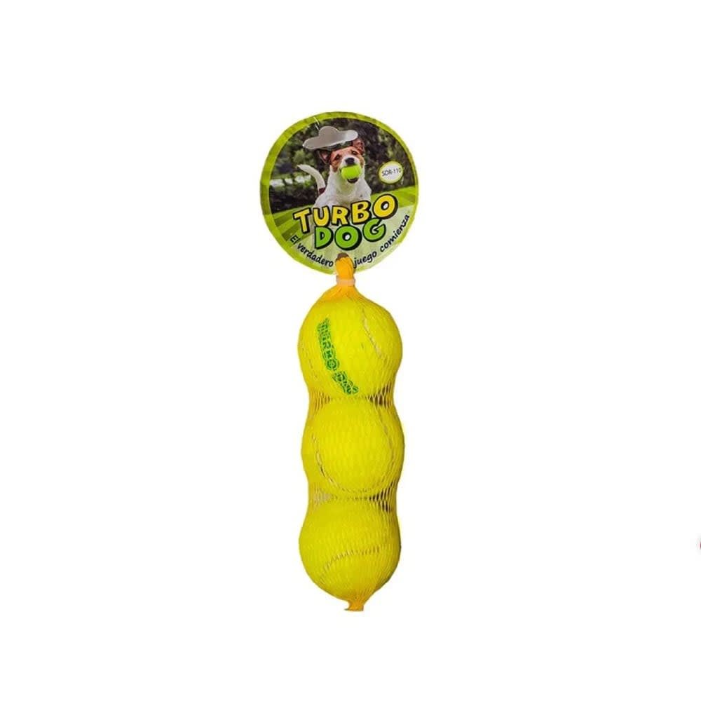 JUGUETE TURBO DOG SET 3 PELOTA 4CM. Set de 3 pelotas de 4cm para perros pequeños.