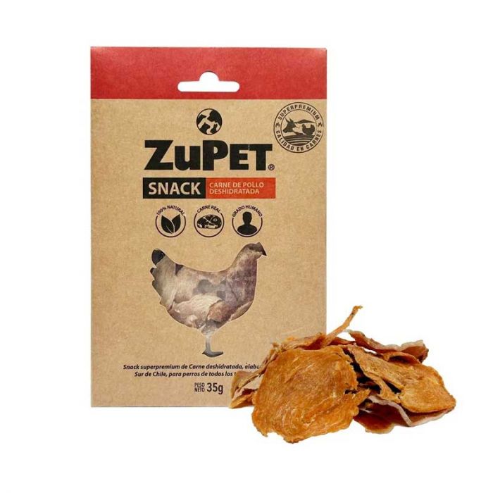 Snack Deshidratado de Pollo para Perros - Zupet 35gr