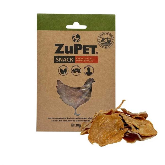 Snack Deshidratado de Pollo para Gatos - Zupet 30 gr