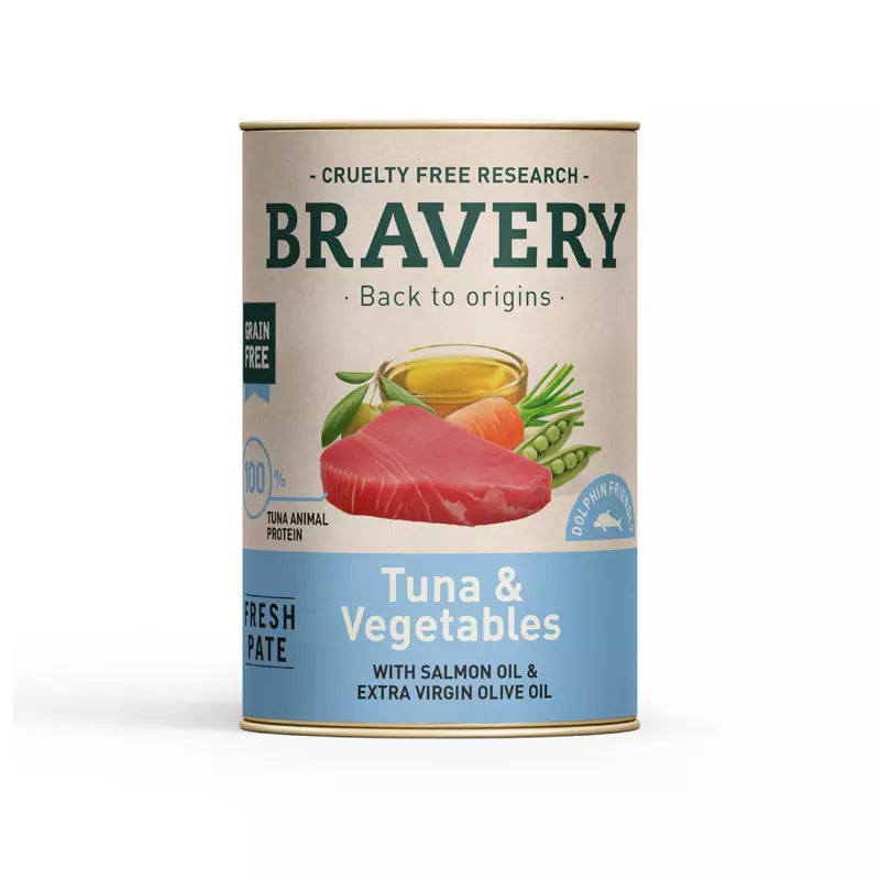 Bravery Lata Tuna and Vegetables Dog Wet Food 290 gr