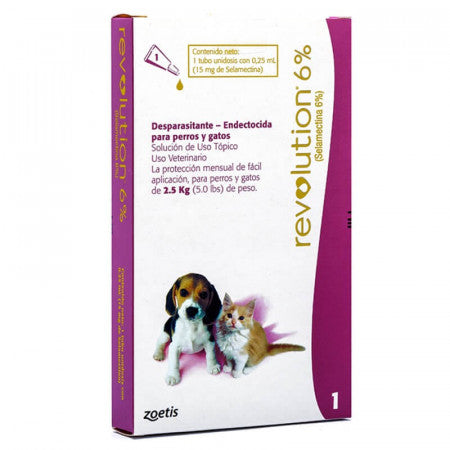revolution 6% perro y gato (hasta 2,5 kg)