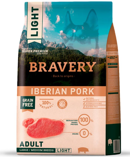 BRAVERY IBERIAN PORK ADULT LIGHT LARGE MEDIUM 4KG