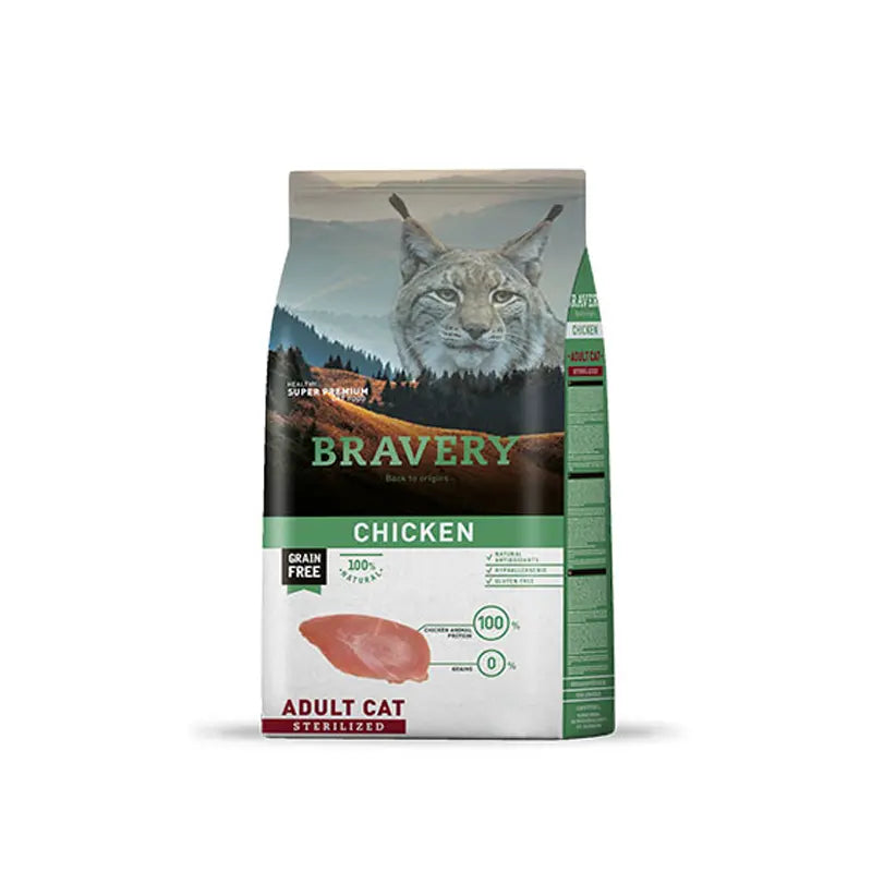 Bravery Pollo Gato Adulto Esterilizado 7Kg
