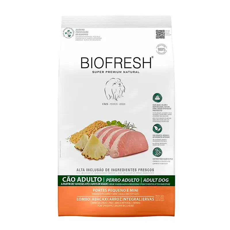 Biofresh Perro Adulto Razas Pequeñas y Mini Cerdo Piña 3KG