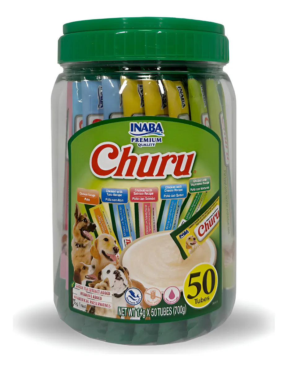 Snack Humedo Para Perro Churu 50 Tubos Pollo Variedades