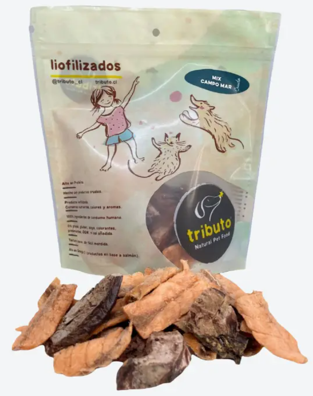 Mix campo mar salmón y riñon de vacuno liofilizados (100grs)