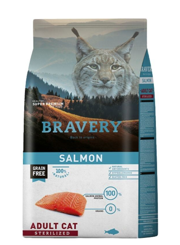 Bravery Salmón Adult Cat Sterilized para gato 2 kg