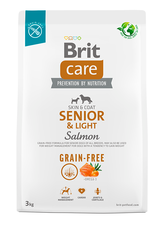 Brit Care Dog Grain-Free Senior & Light Salmon 3kg