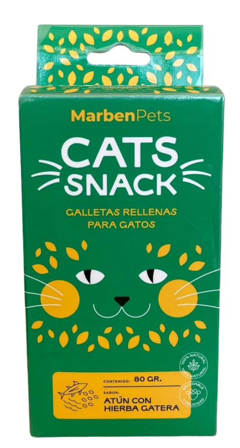Cats Snack Relleno Atún y Hierba Gatera 80gr