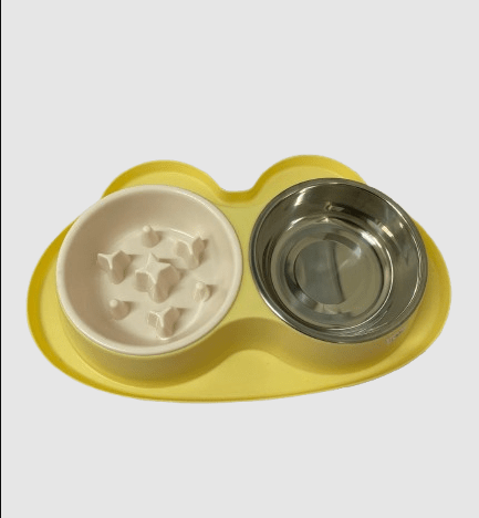 plato doble antihor acero/comedero lento