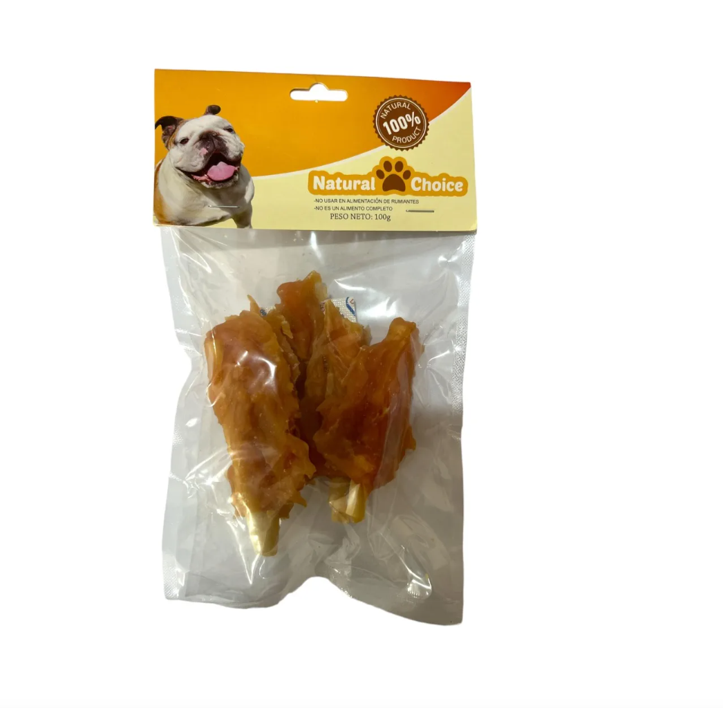 Pechuga de pollo en palito carnaza 100gr