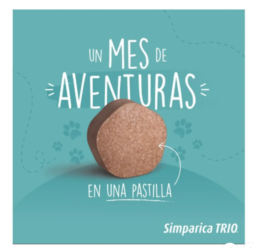 Simparica Trio 1,5 a 2,5 kg 1 Comprimido