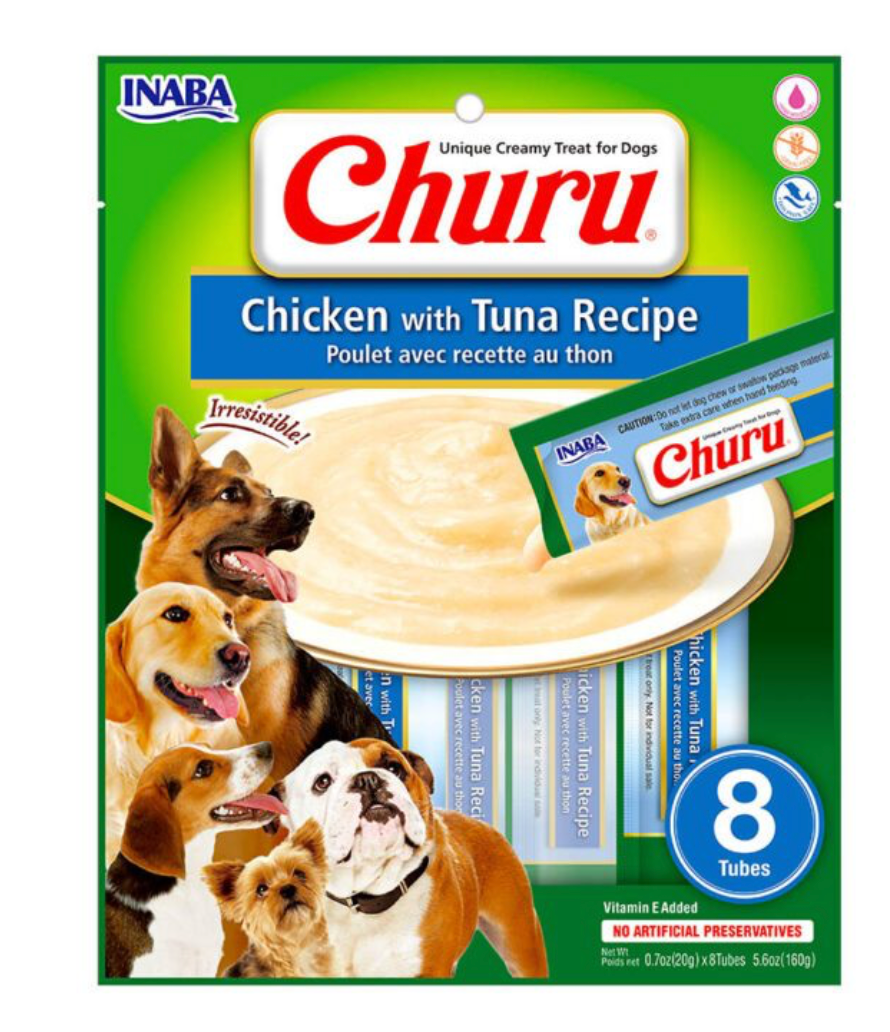 Churu Dog Chicken with Tuna 20g x 8 tubos