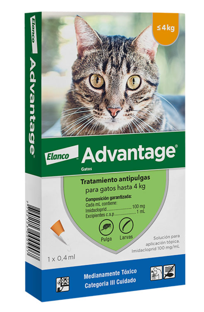 Pipeta Advantage para Gatos – Hasta 4 Kg