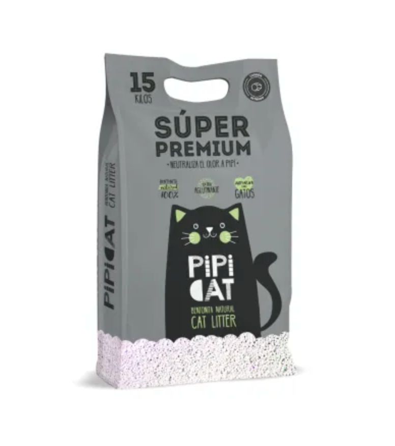 PIPICAT SUPER PREMIUM CARBÓN AROMA LAVANDA 15 Kg