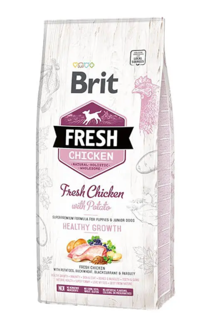 BRIT FRESH CHICKEN WHIT POTATO PUPPY HERALTHY GFROWTH 2,5KG
