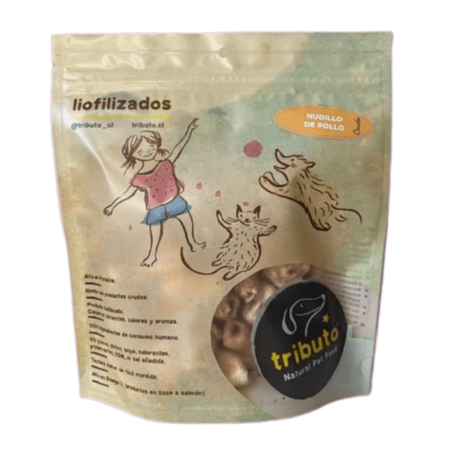 TRIBUTO - NUDUDILLOS DE POLLO 100GR (CRUDO - LIOFILIZADO)