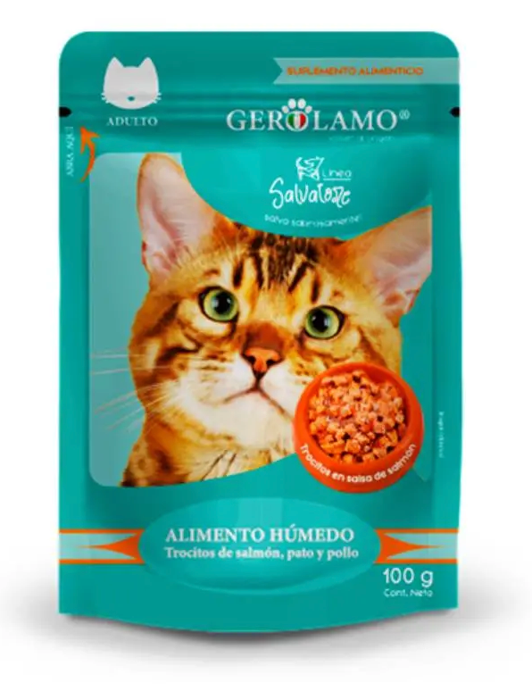 GEROLAMO - SALVATORE POUCH GATO ADULTO SALMON 100G