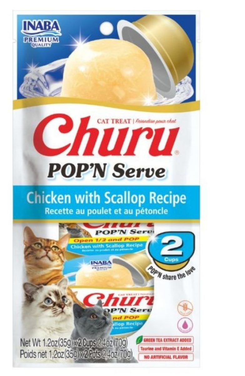 CHURU POP´N SERVE CHICKEN/SCALLOP 35G - 2U