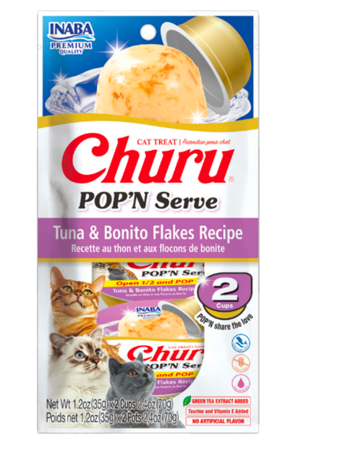 CHURU POP´N SERVE TUNA / BONITO  35G - 2U