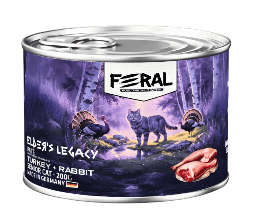FERAL CAT SENIOR PATE TURKEY + RABBIT 200GR
