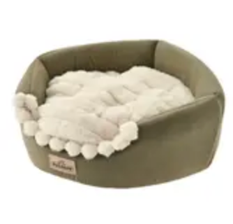 CAMA PARA GATOS 32X43X43CM VERDE / BEIGE