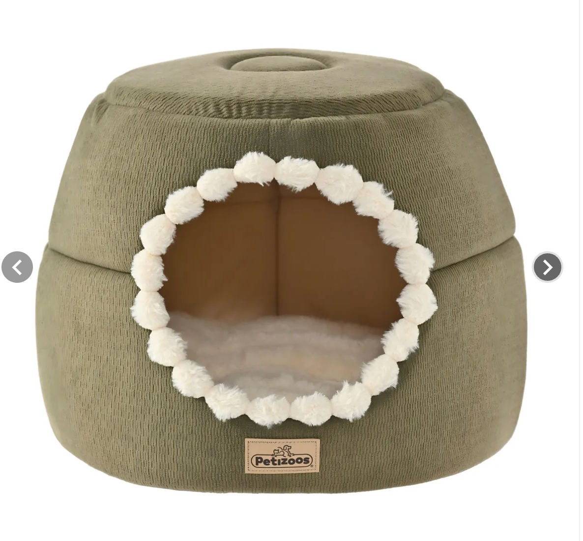 CAMA PARA GATOS 32X43X43CM VERDE / BEIGE
