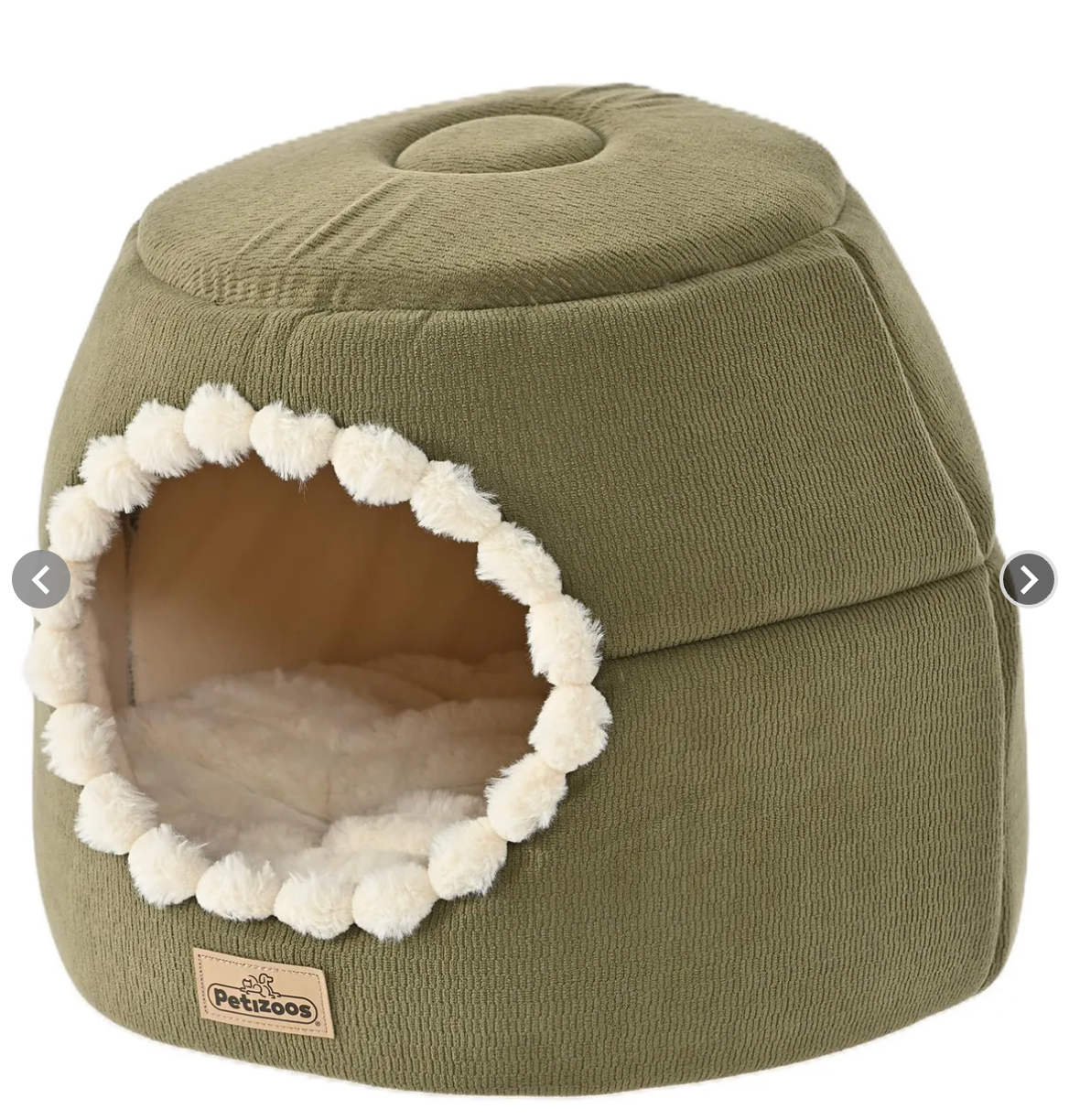 CAMA PARA GATOS 32X43X43CM VERDE / BEIGE