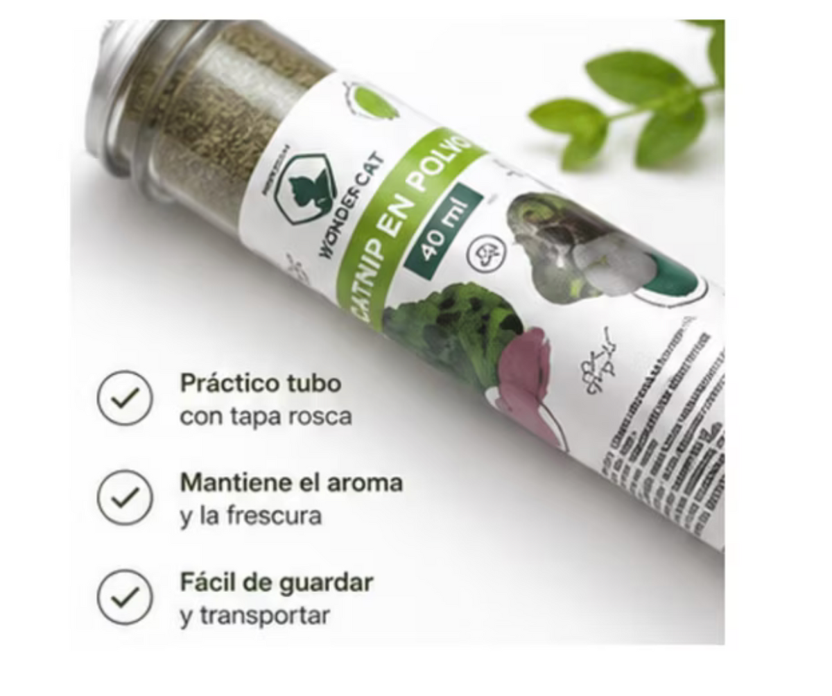HIERBA GATERA NATURAL EN POLVO 40ML - CATNIP