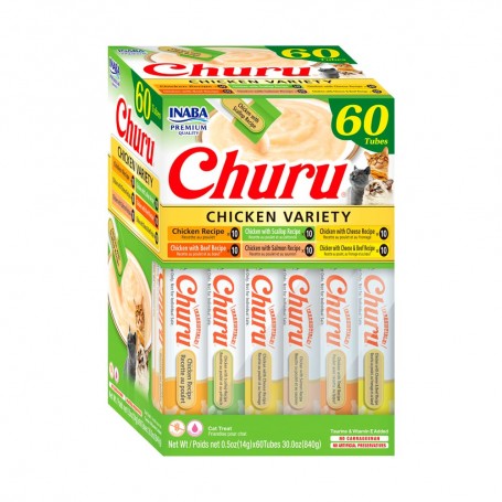 Golosinas Churu Box variedades de pollo 60 unds