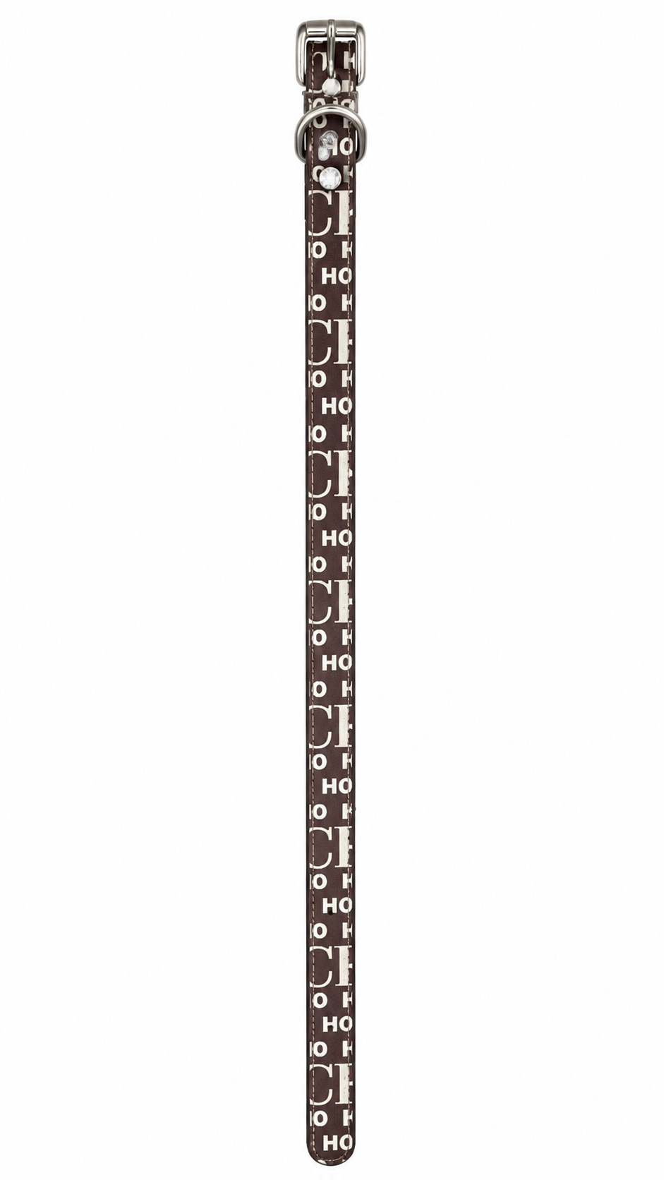 COLLAR PARA PERRO MR.DOG 37 CM -  MARRÓN CON DISEÑO DE LETRAS