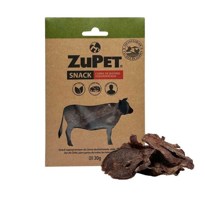 Snack Deshidratado de Bovino para Gatos - Zupet 30 gr