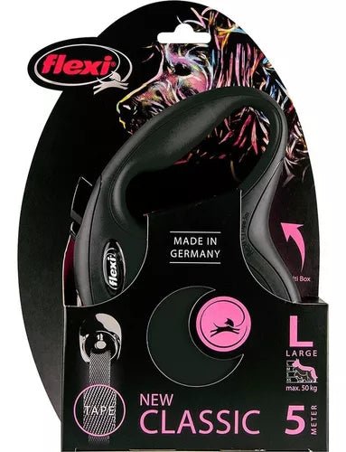 Correa Retráctil Para Perro Flexi Classic Talla L Max. 50kg Color Negro