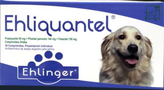 EHLIQUANTEL 50MG ANTIPARASITO 1 COMPRIMIDO