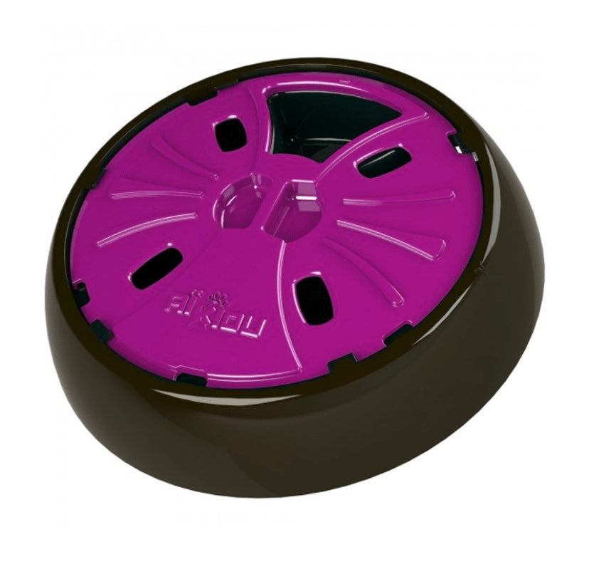 Comedero Interactivo Redondo Marron/Rosado Perros