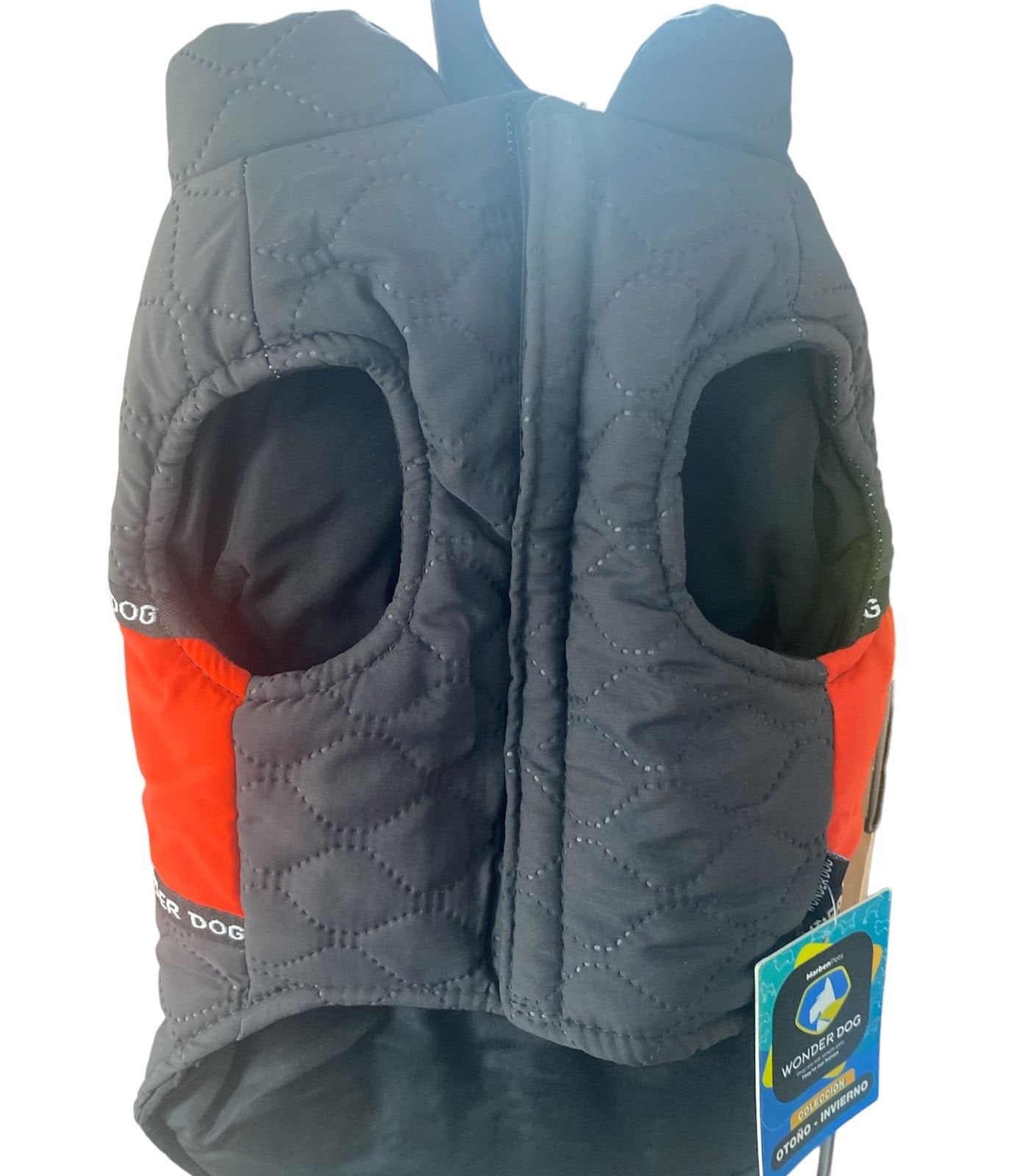 PARKA DIAMOND GRIS FRANJA NARANJA S