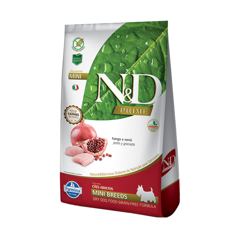 N&D Prime Adult Mini Breeds – Pollo y Granada 2.5kg