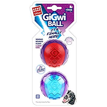 GIGWI | PELOTA SQUEAKER M 2 PIEZAS COLORES