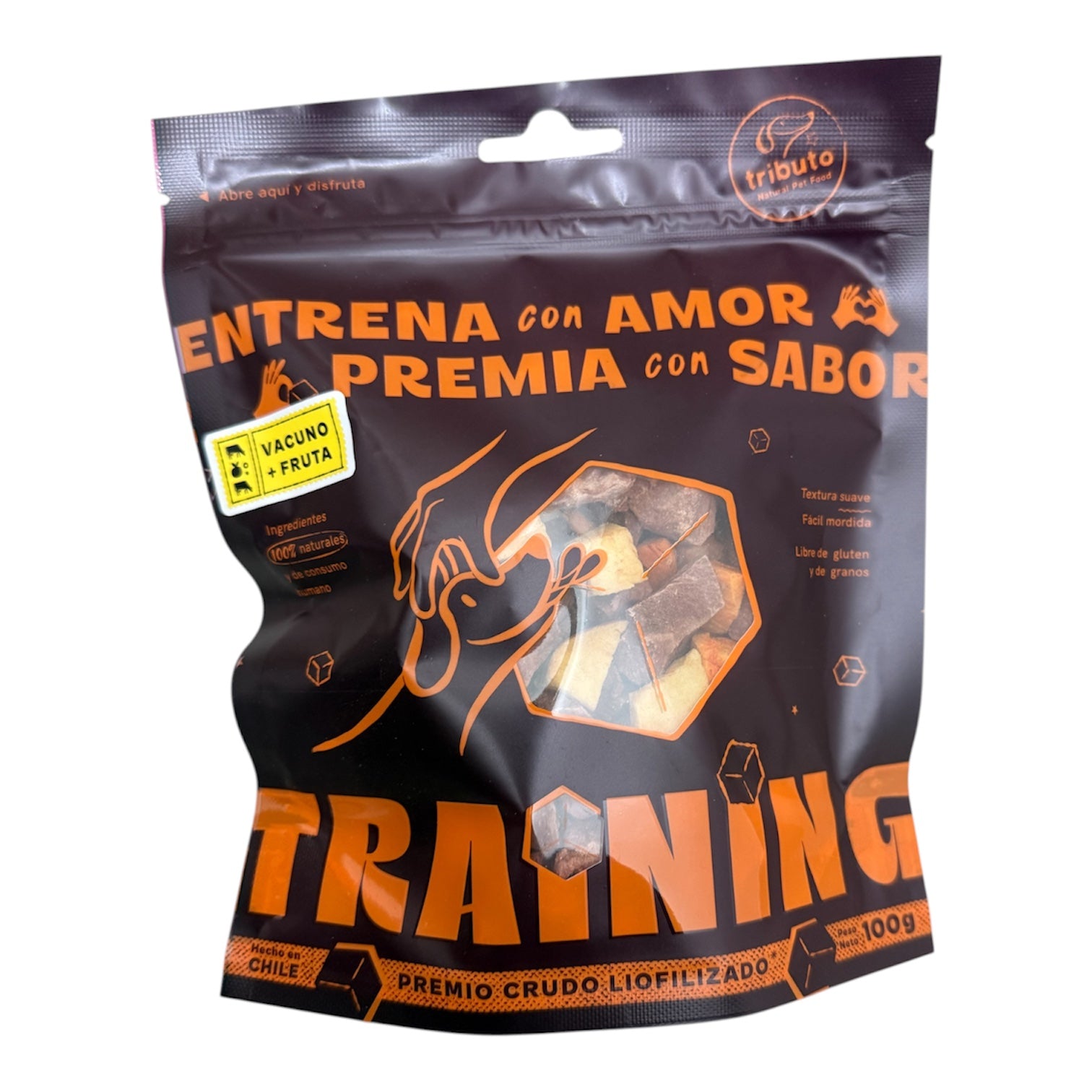 TRIBUTO - TRAINING 70% VACUNO  Y 30% MIX FRUTAS 100GR