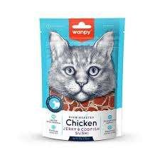 WANPY GATO JERKY & CODEFISH SUSHI POLLO 80G