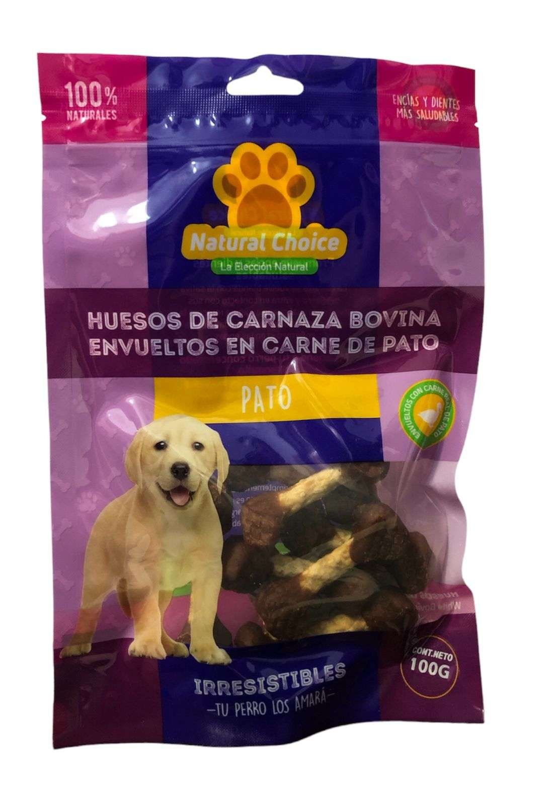 HUESOS DE CARNAZA ENVUELTOS CON PATO