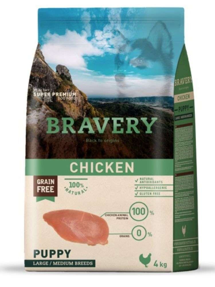 BRAVERY CHICKEN MINI PUPPY LARGE/MEDIUM BREEDS 4KG