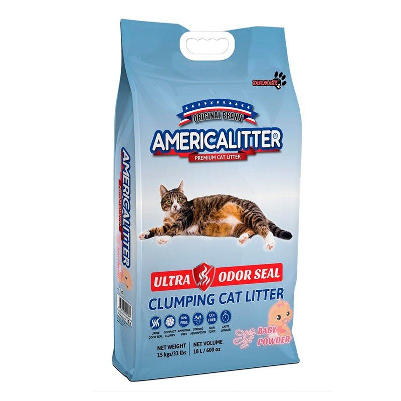 AMERICA LITTER ULTRA ODOR SEAL BABY POWDER 7KG