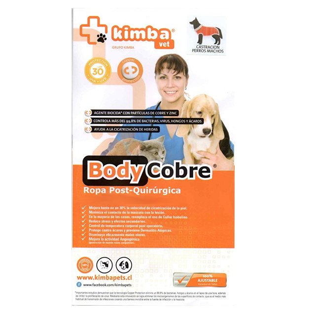KIMBA Body Cobre Castracion Perro Macho Talla 2